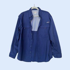 WORLD WIDE SPORTSMAN BOAT SHIRT - NAVY IN SIZE M